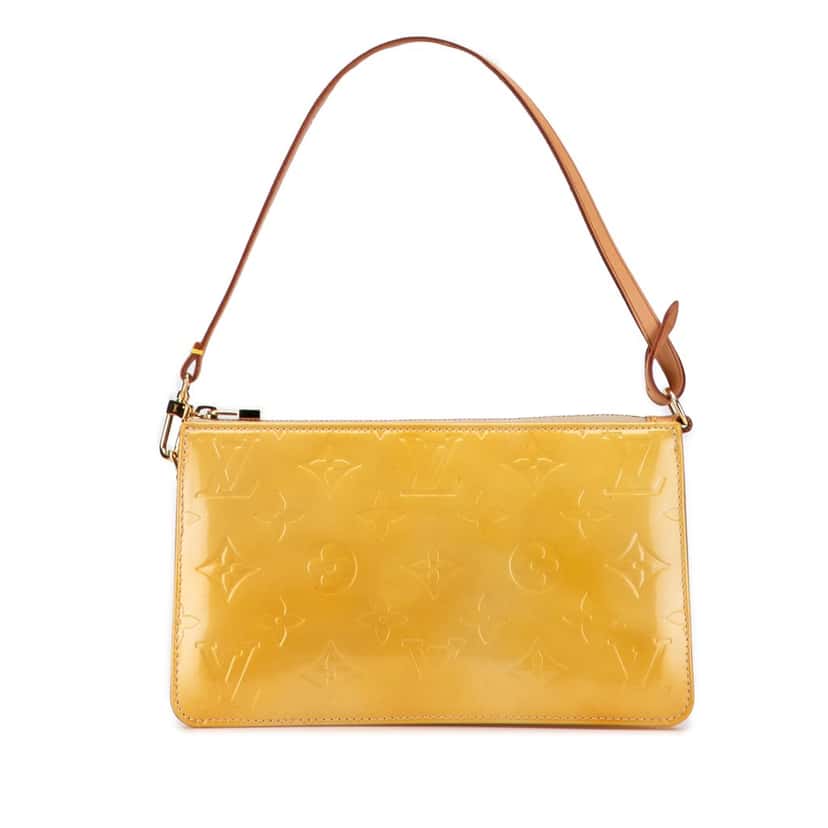 Louis Vuitton Monogram Vernis Pochette Lexington Yellow Leather Good condition - Front View