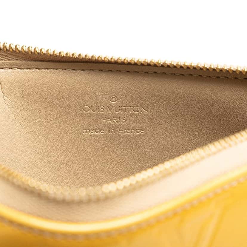 Louis Vuitton Monogram Vernis Pochette Lexington Yellow Leather Good condition - Box View
