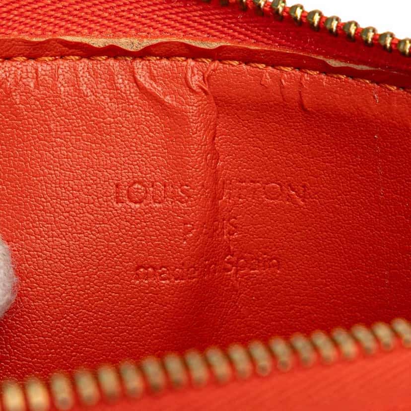 Louis Vuitton Monogram Vernis Fleurs Lexington Pochette Orange Leather Fair condition - Box View