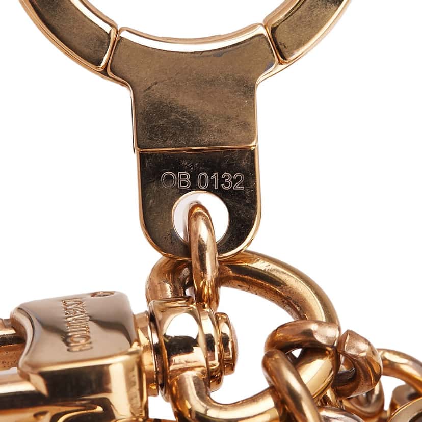Louis Vuitton Gold Plated and Resin Confidence Bag Charm and Key Holder Gold Metal Good condition - Model View