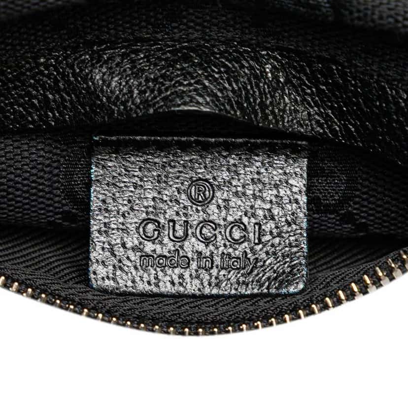 Gucci GG Canvas Double Pocket Belt Bag Black Canvas Good condition - Box View
