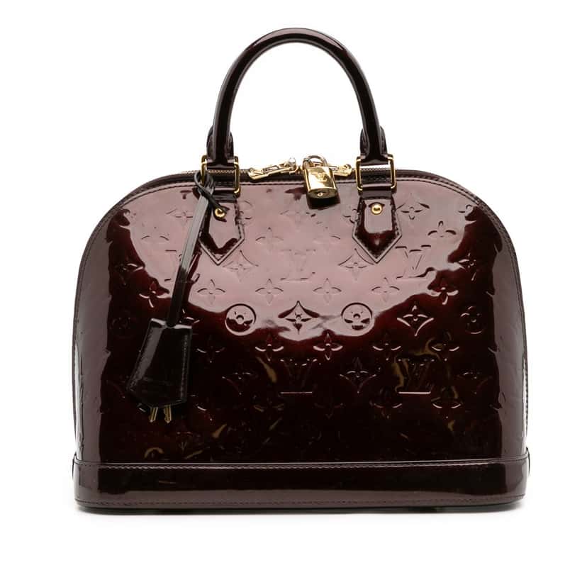 Louis Vuitton Monogram Vernis Alma PM Purple Leather Good condition - Front View