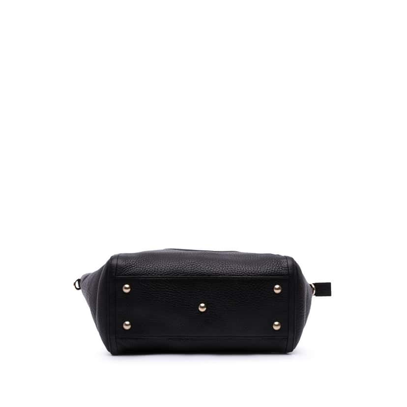 Gucci Small Pebbled Leather Soho Cellarius Satchel Black Leather Good condition - Inside View