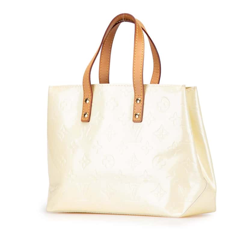 Louis Vuitton Monogram Vernis Reade PM White Leather Good condition - Back View