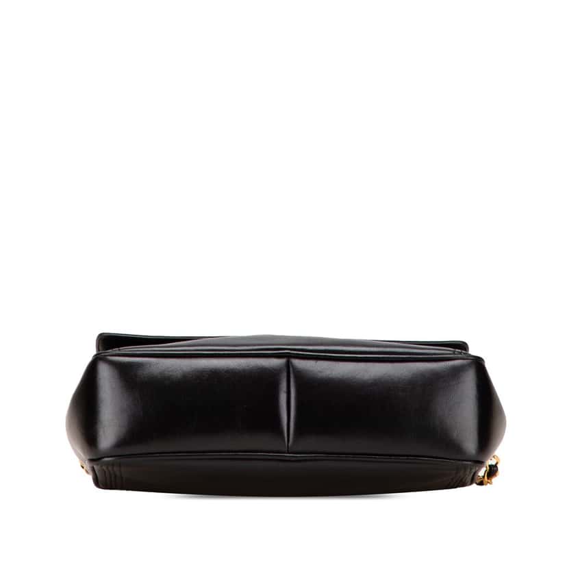 Chanel CC Quilted Lambskin Tassel Stitched Flap Crossbody Black Leather Good condition - Inside View