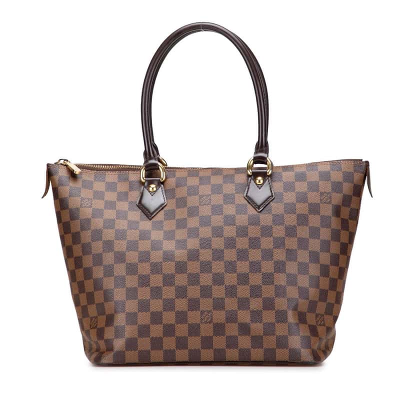 Louis Vuitton Damier Ebene Saleya MM Brown Canvas Good condition - Front View