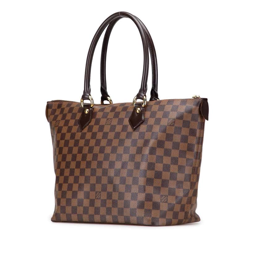 Louis Vuitton Damier Ebene Saleya MM Brown Canvas Good condition - Back View
