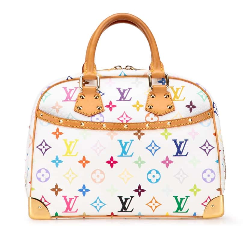 Louis Vuitton Monogram Multicolore Trouville White Canvas Good condition - Front View