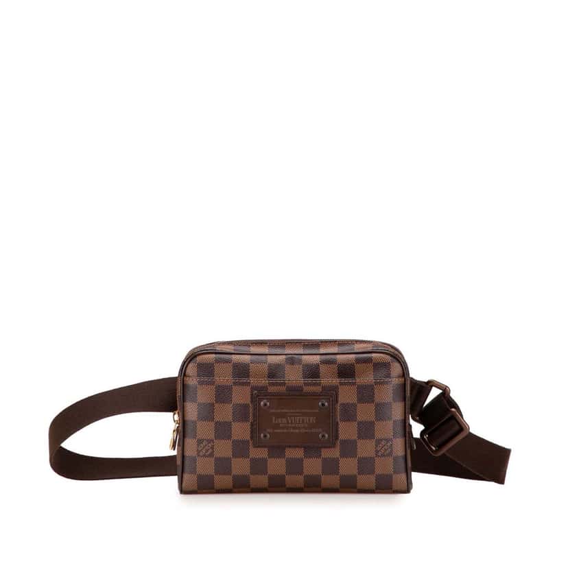 Louis Vuitton Damier Ebene Brooklyn Bum Bag Brown Canvas Good condition - Front View