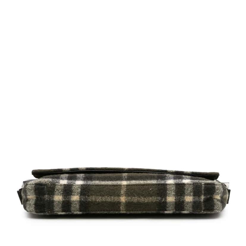 Burberry House Check Wool Handbag Green Wool Good condition - Inside View