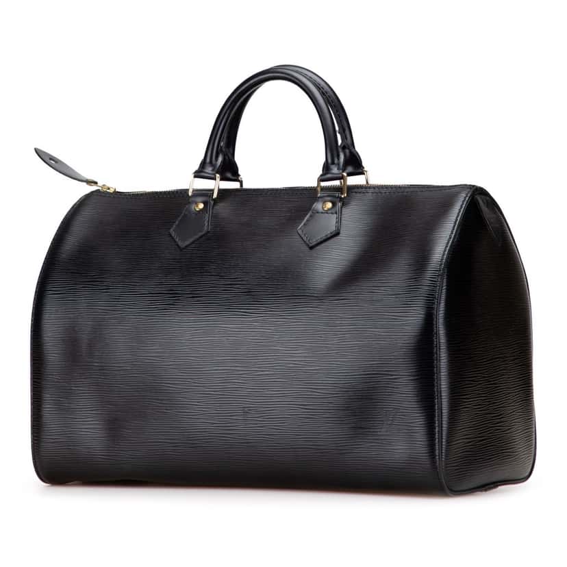 Louis Vuitton Epi Speedy 35 Black Leather Good condition - Back View