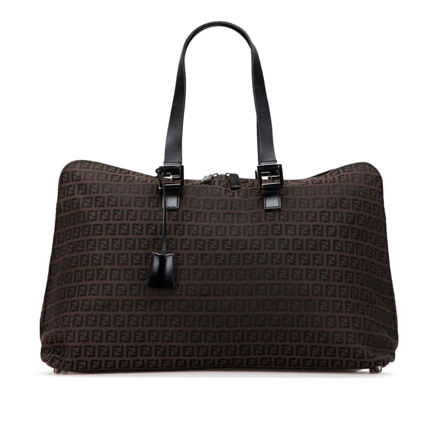 Fendi Zucchino Canvas Travel Bag Brown Canvas Good condition - Front View