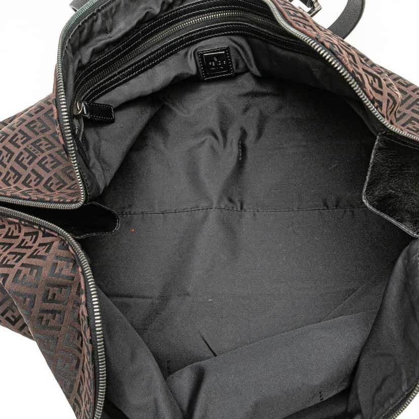 Fendi Zucchino Canvas Travel Bag Brown Canvas Good condition - Model View