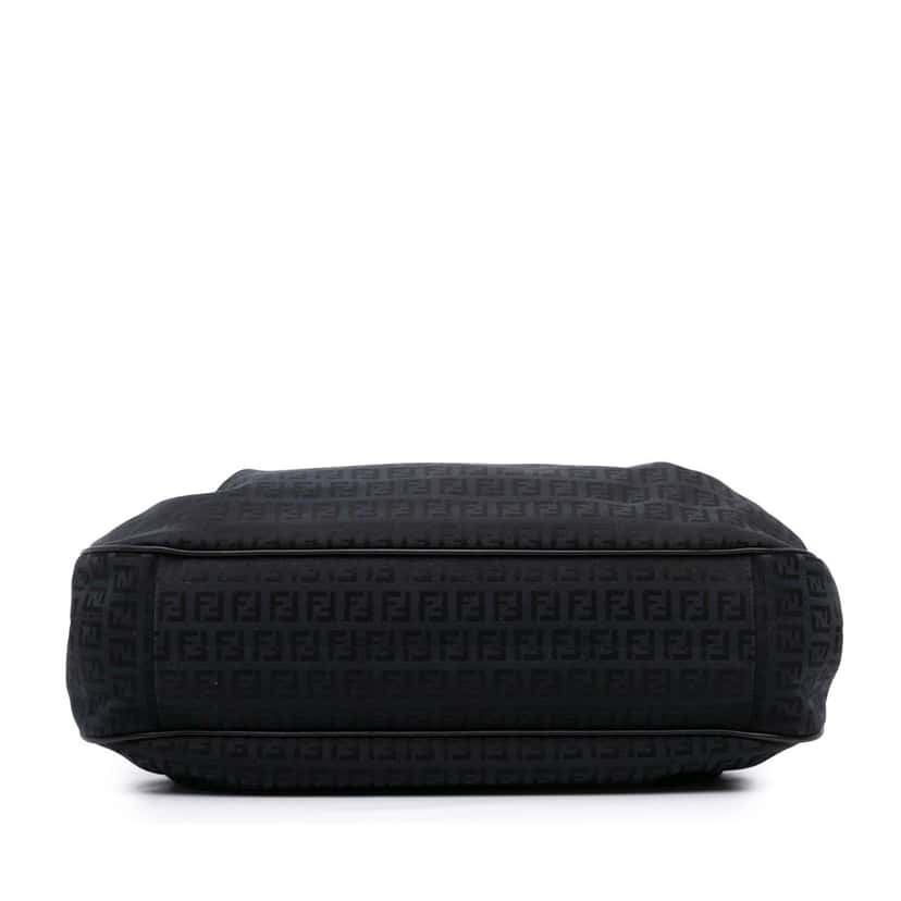 Fendi Zucchino Canvas Shoulder Bag Black Canvas Good condition - Inside View