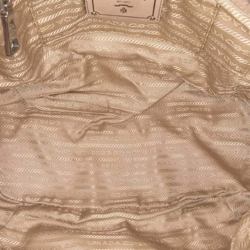 Prada Nappa Gaufre Satchel Brown Leather Good condition - Model View
