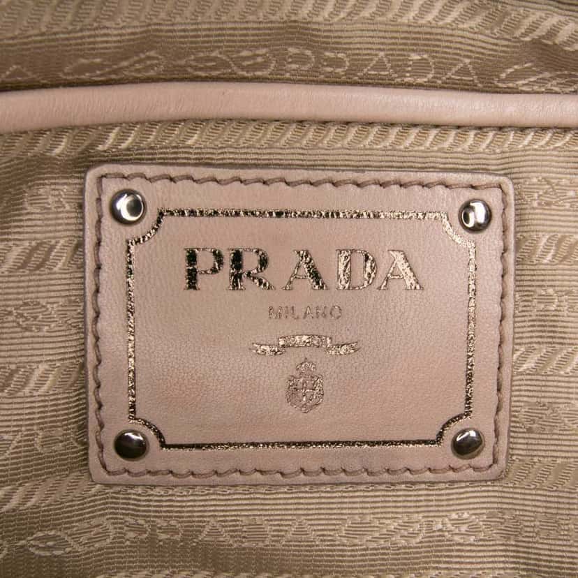 Prada Nappa Gaufre Satchel Brown Leather Good condition - Box View