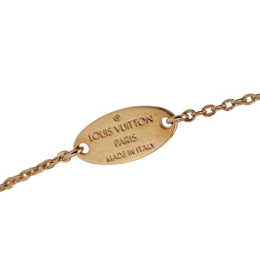Louis Vuitton Gold Plated Nanogram Pendant Necklace Gold Metal Good condition - Inside View