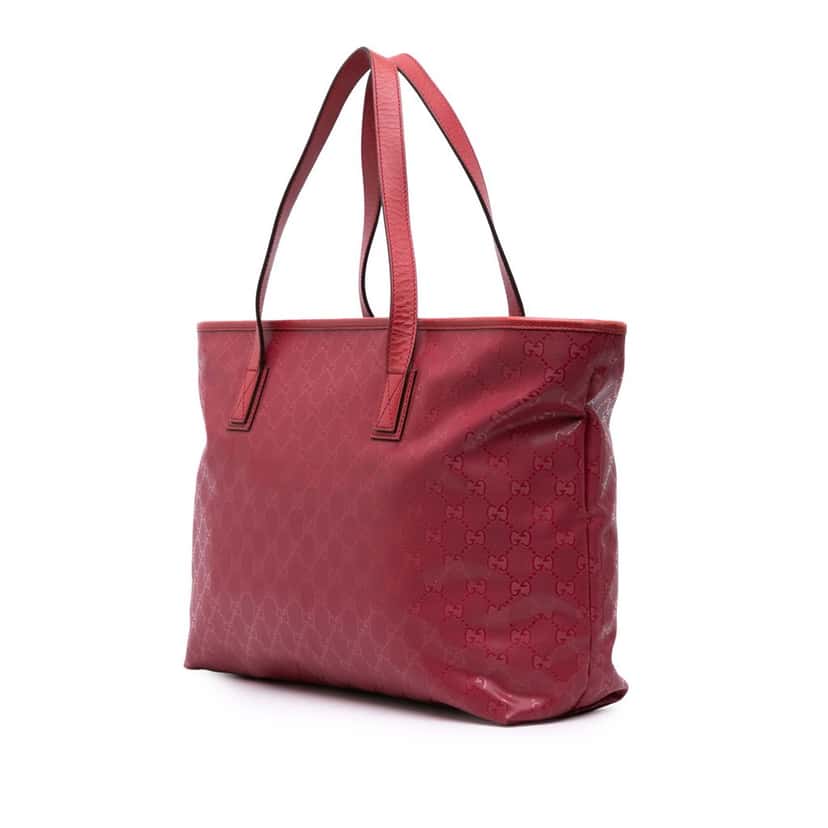 Gucci Medium GG Imprime Tote Red Canvas Good condition - Back View