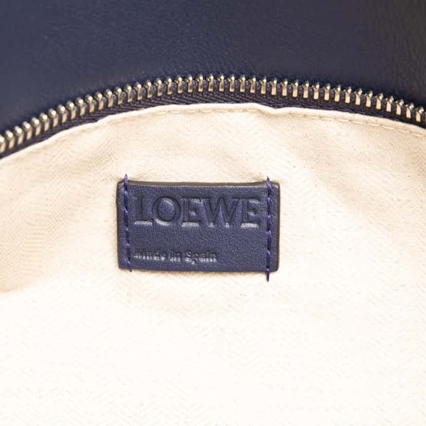 Loewe Large Calfskin Puzzle Satchel Blue Leather Good condition - Box View