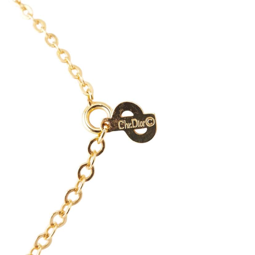 Dior Gold Plated CD Logo Pendant Necklace Gold Metal Good condition - Inside View