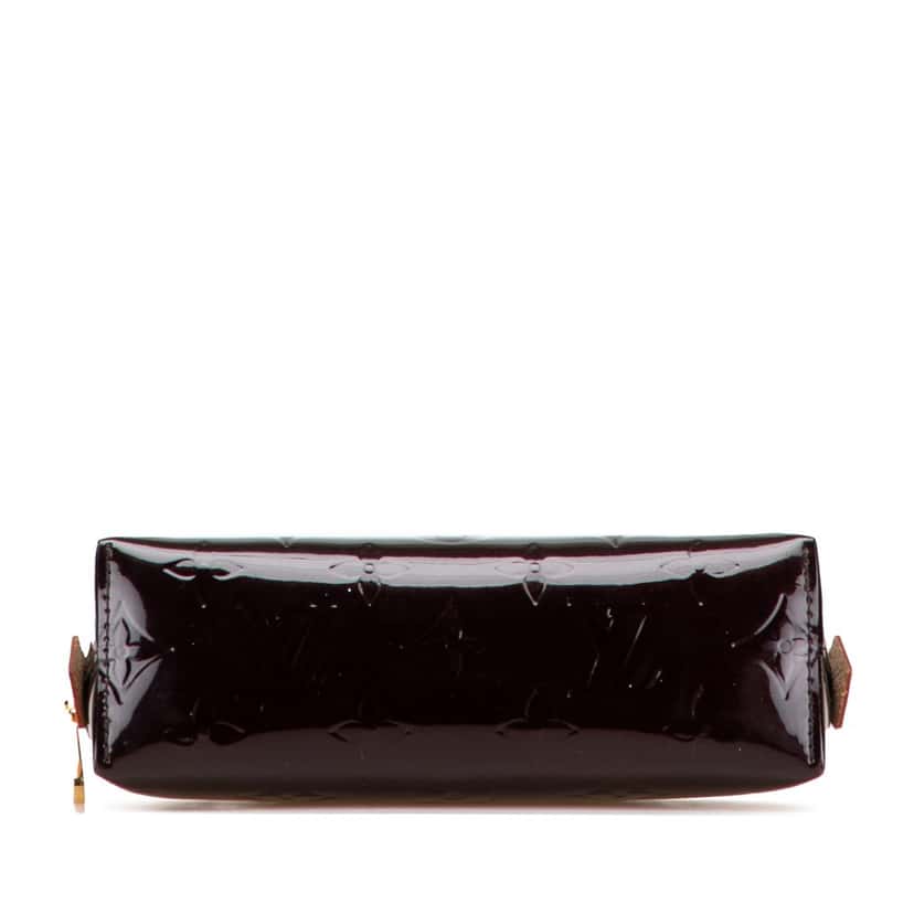 Louis Vuitton Monogram Vernis Cosmetic Pouch Purple Leather Good condition - Inside View
