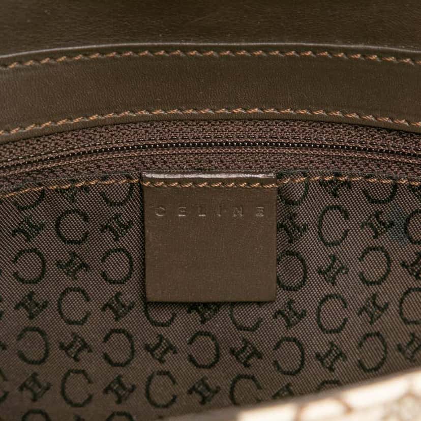 Celine C Macadam Canvas and Leather Shoulder Bag Brown Canvas Good condition - Box View
