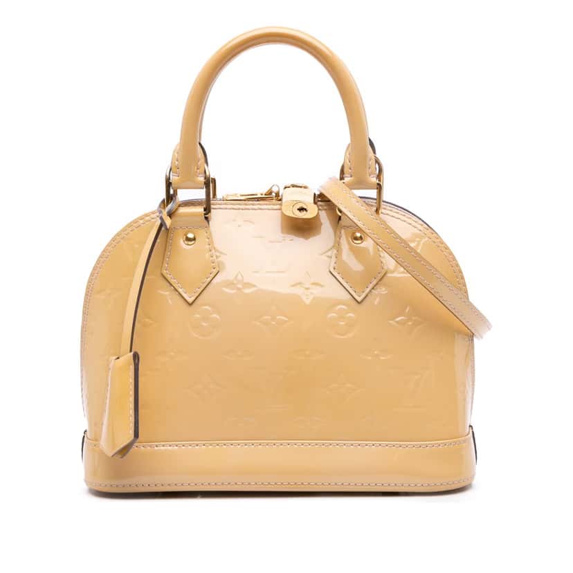 Louis Vuitton Monogram Vernis Alma BB Brown Leather Good condition - Front View