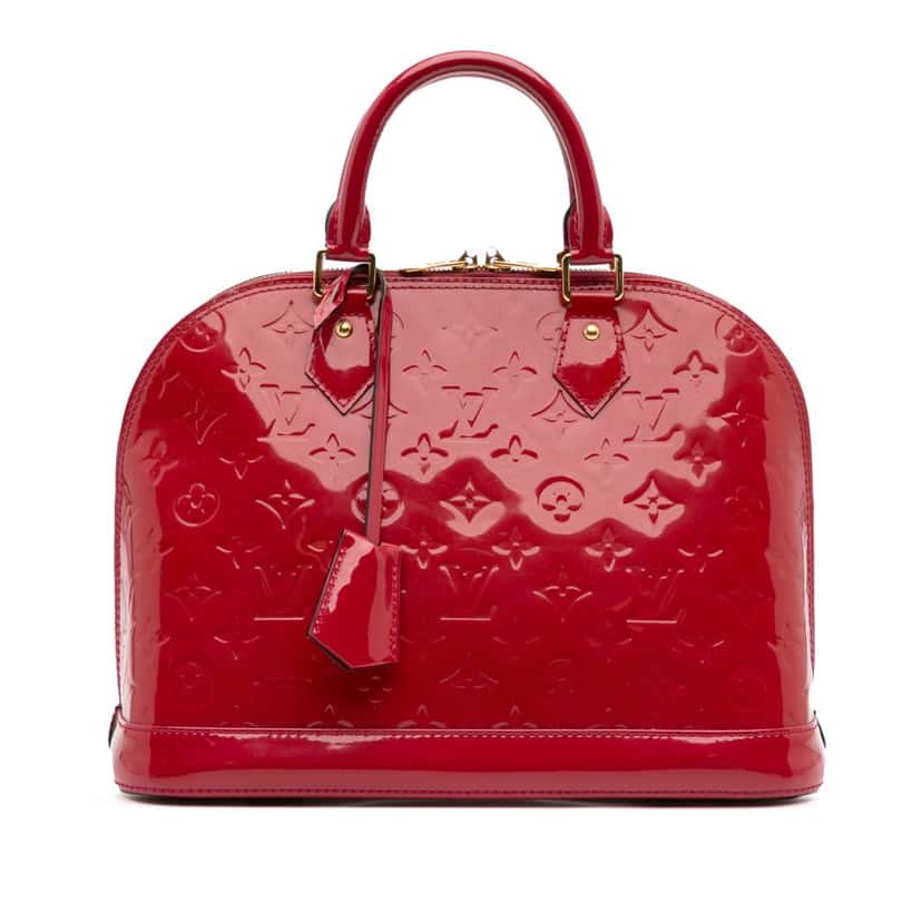 Louis Vuitton Monogram Vernis Alma PM Red Leather Good condition - Front View