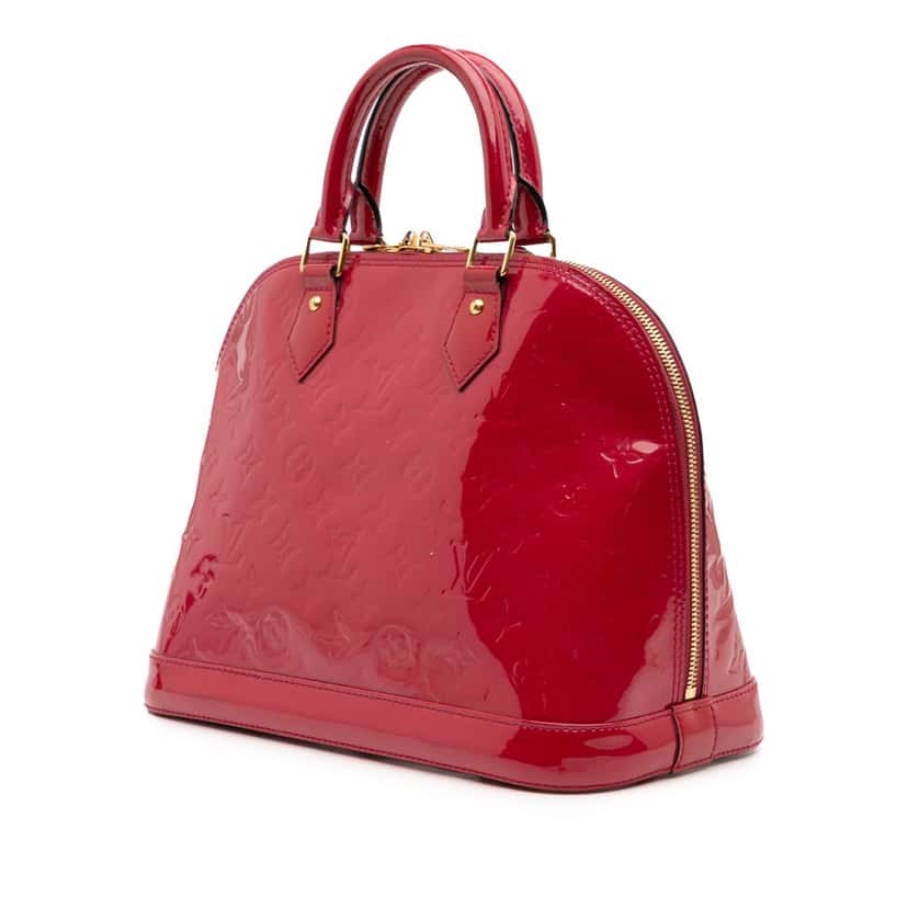 Louis Vuitton Monogram Vernis Alma PM Red Leather Good condition - Back View