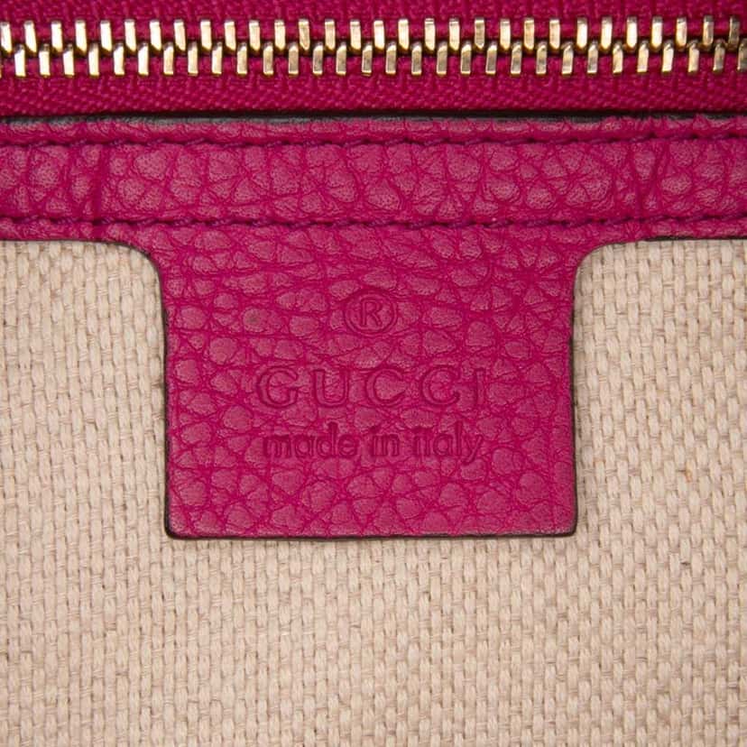 Gucci Medium Leather Soho Chain Tote Purple Leather Good condition - Box View