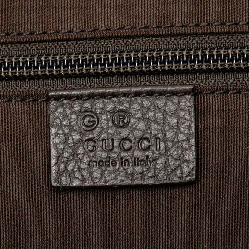 Gucci XL GG Nylon Travel Bag Brown Good condition - Box View