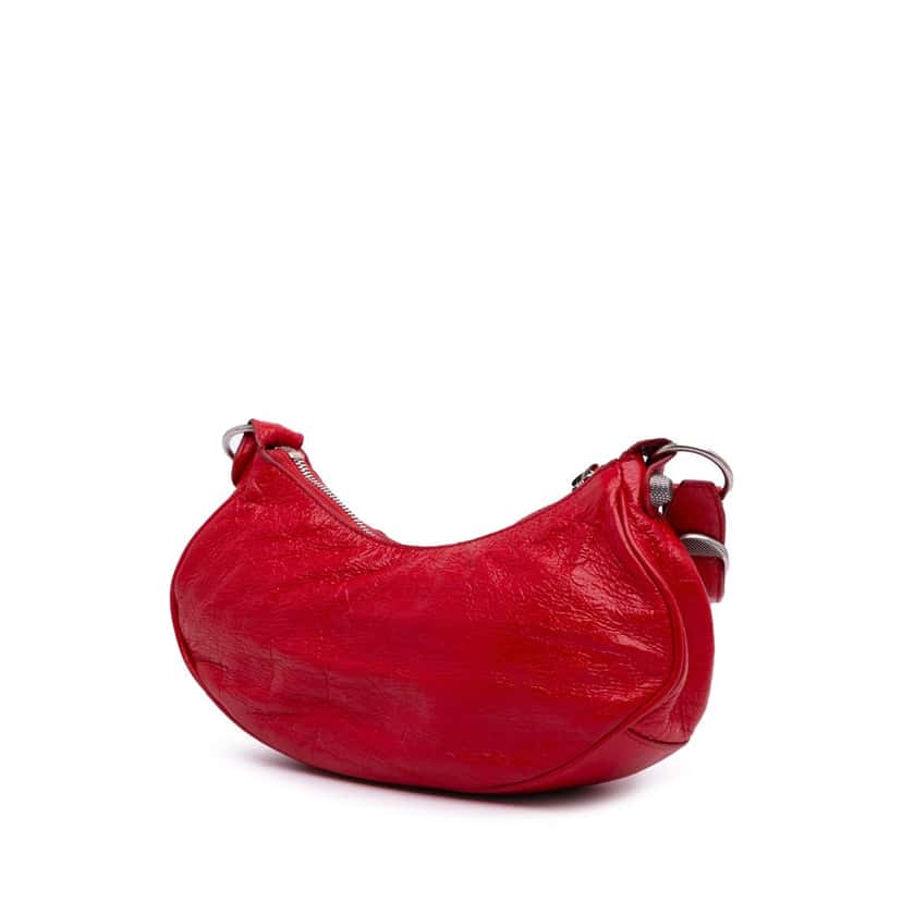 Balenciaga Lambskin Motocross Le Cagole XS Red Leather Good condition - Back View