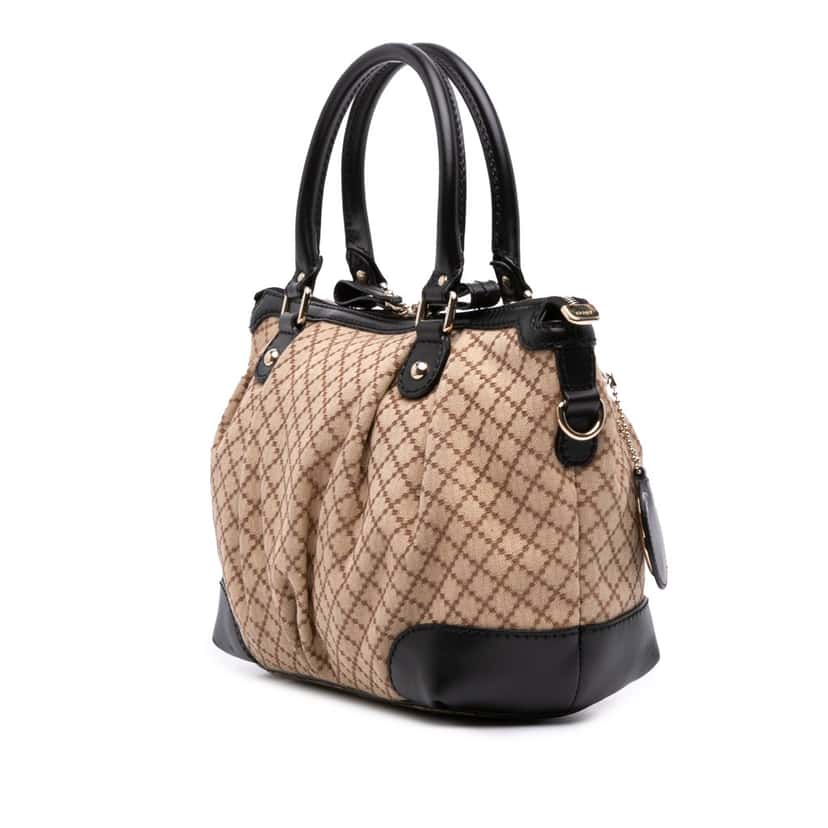 Gucci Diamante Canvas Sukey Satchel Brown Canvas Good condition - Back View