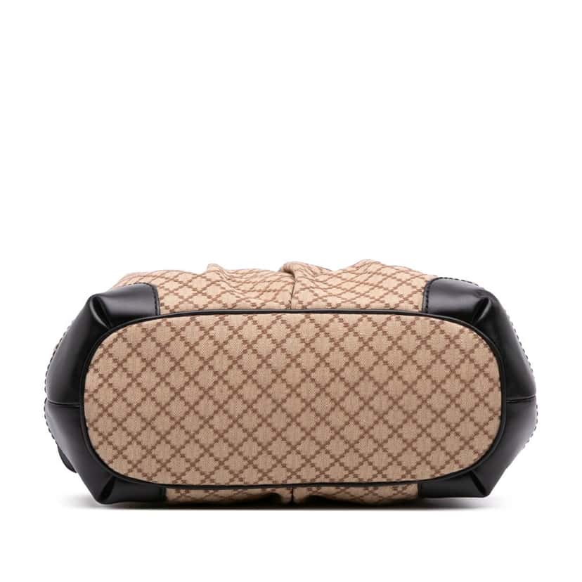 Gucci Diamante Canvas Sukey Satchel Brown Canvas Good condition - Inside View