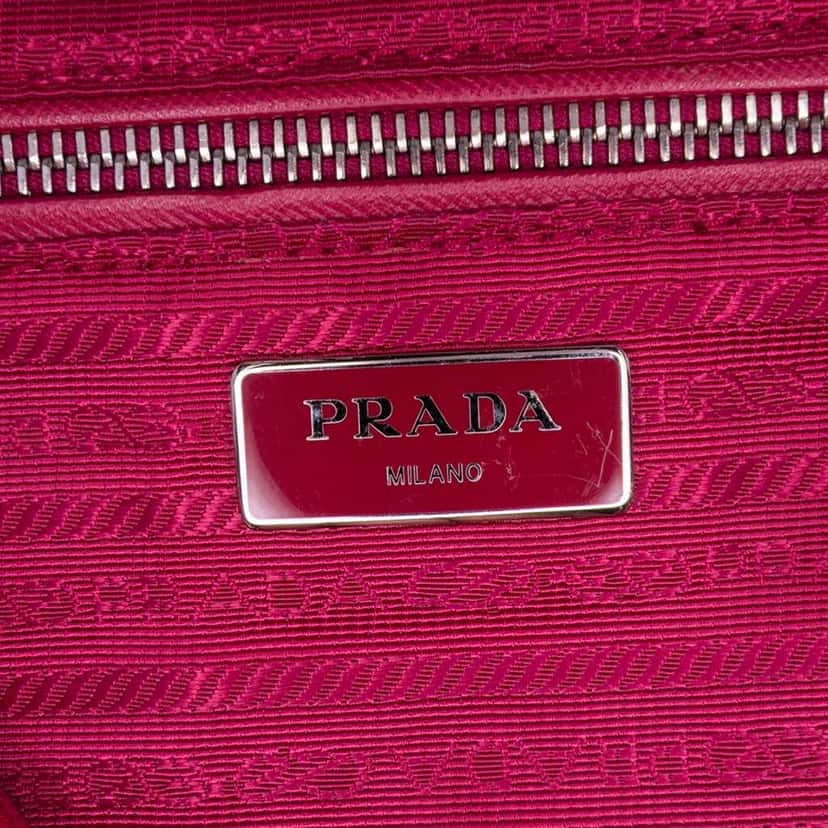 Prada Impuntu Tessuto Chain Crossbody Pink Good condition - Box View