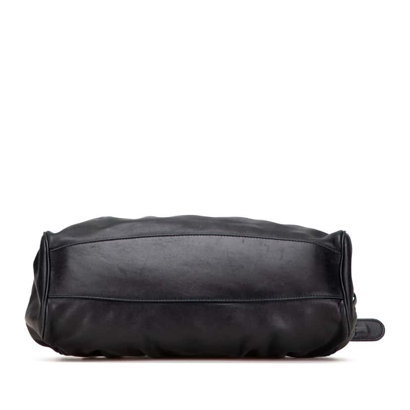 Salvatore Ferragamo Leather Gancini Shoulder Bag Black Leather Good condition - Inside View