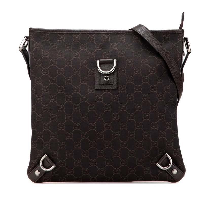 Gucci GG Denim Abbey D Ring Crossbody Brown Denim Good condition - Front View