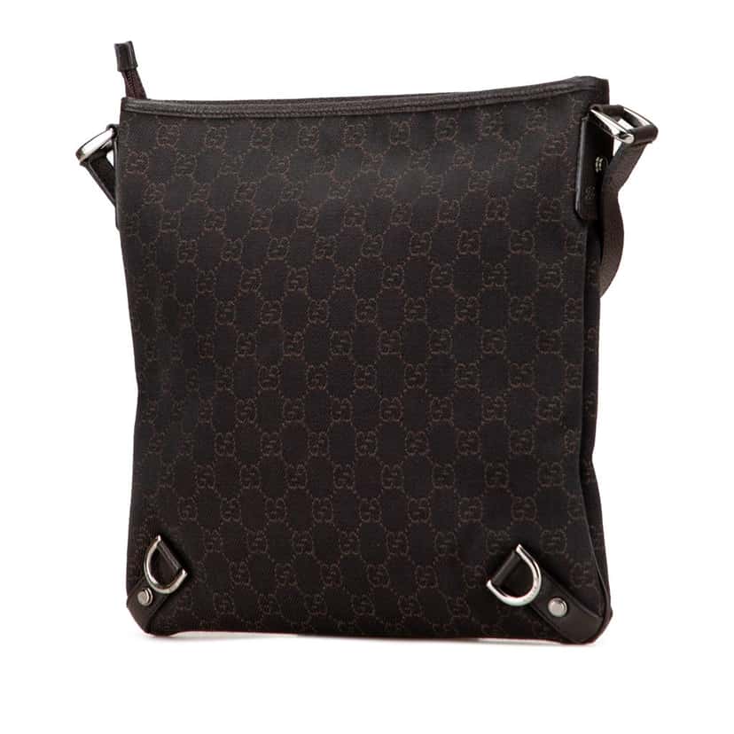 Gucci GG Denim Abbey D Ring Crossbody Brown Denim Good condition - Back View