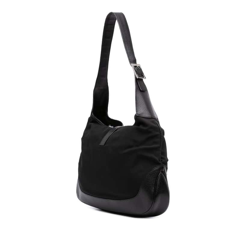 Gucci Nylon Jackie Shoulder Bag Black Good condition - Back View