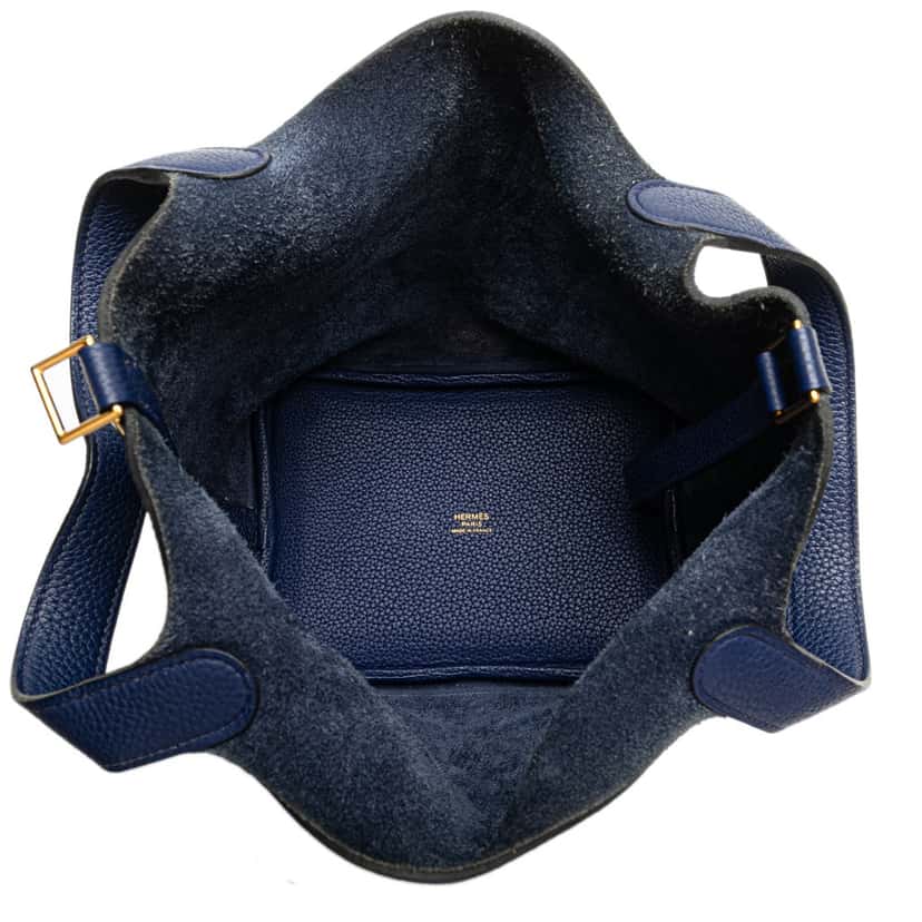 Hermès Clemence Picotin Lock 18 Blue Leather Good condition - Model View