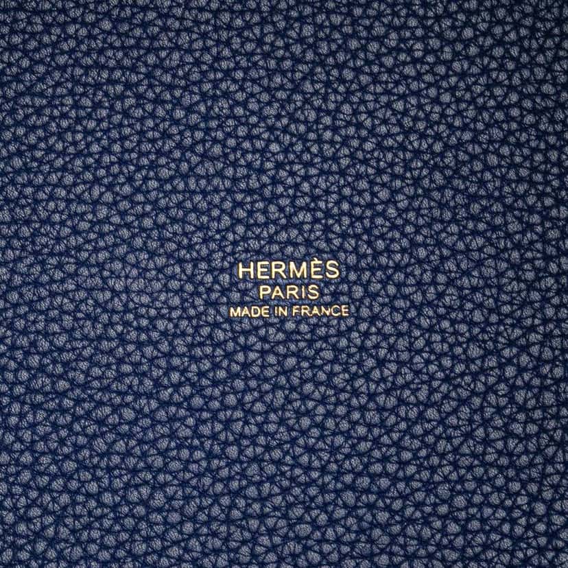 Hermès Clemence Picotin Lock 18 Blue Leather Good condition - Box View