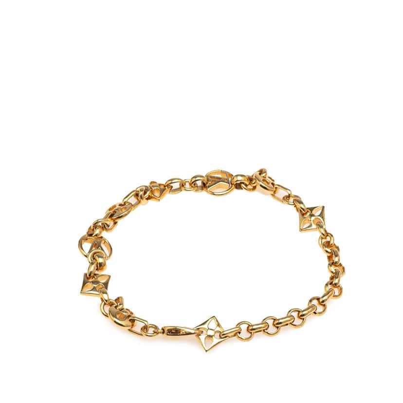 Louis Vuitton Gold Plated Monogram Crazy In Lock Bracelet Gold Metal Good condition - Inside View