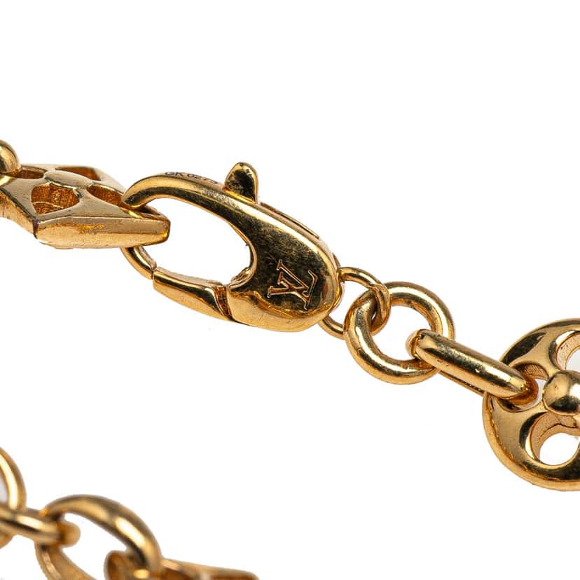 Louis Vuitton Gold Plated Monogram Crazy In Lock Bracelet Gold Metal Good condition - Box View