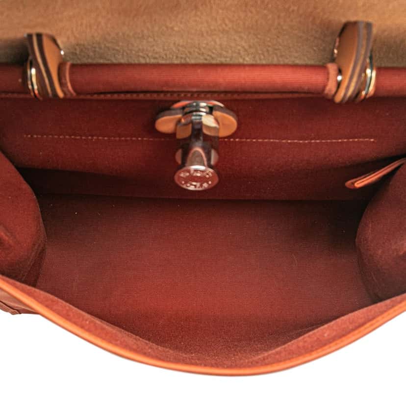 Hermès Toile Herbag Zip 31 Orange Canvas Good condition - Model View