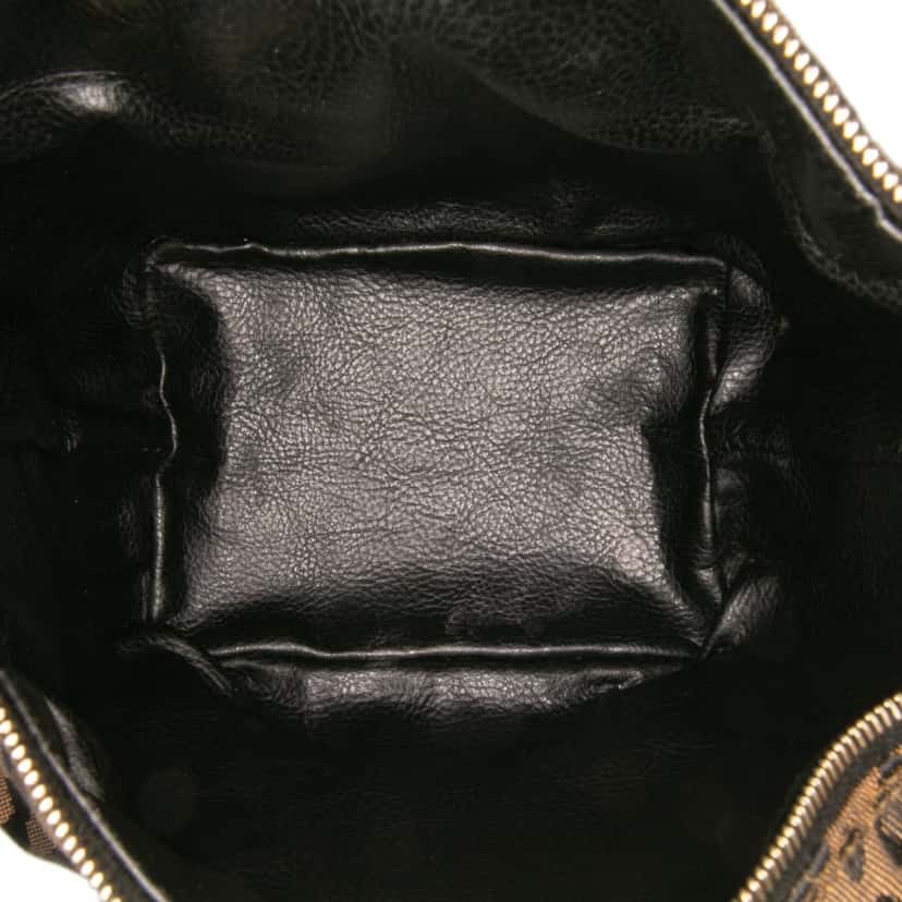 Fendi Leopard Print Canvas Handbag Brown Canvas Good condition - Model View