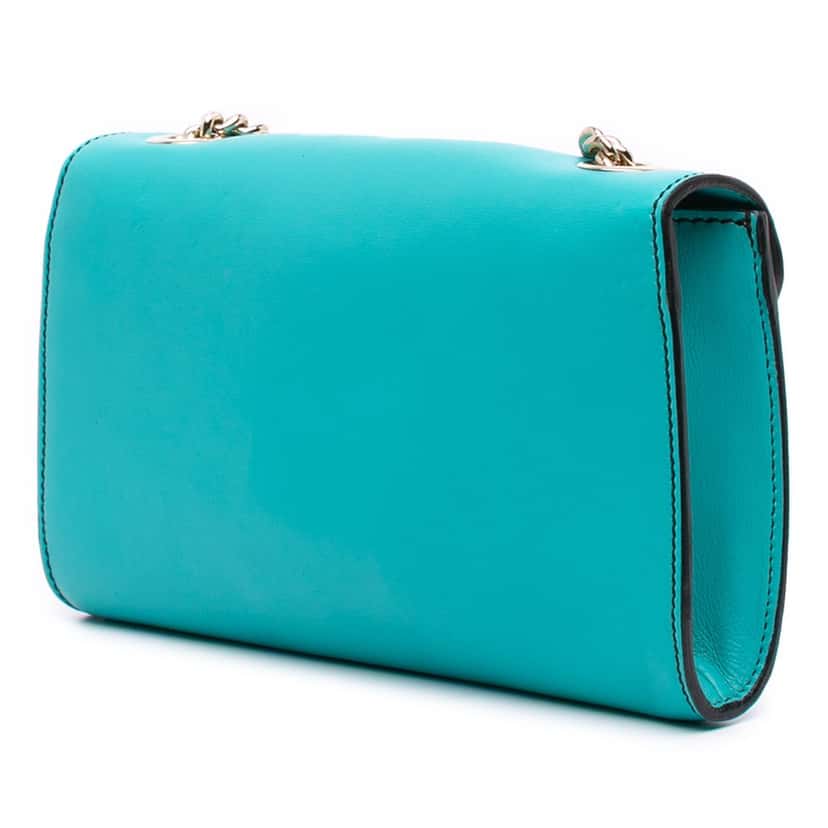 Gucci Small Leather Emily Crossbody Blue Leather Good condition - Back View