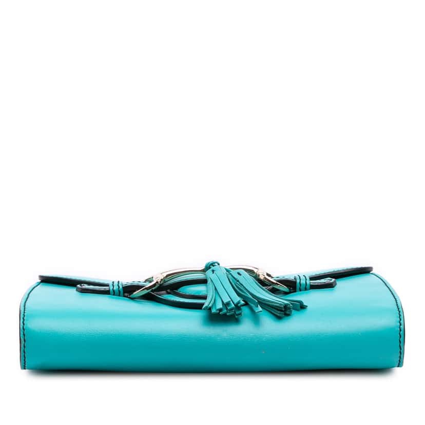 Gucci Small Leather Emily Crossbody Blue Leather Good condition - Inside View