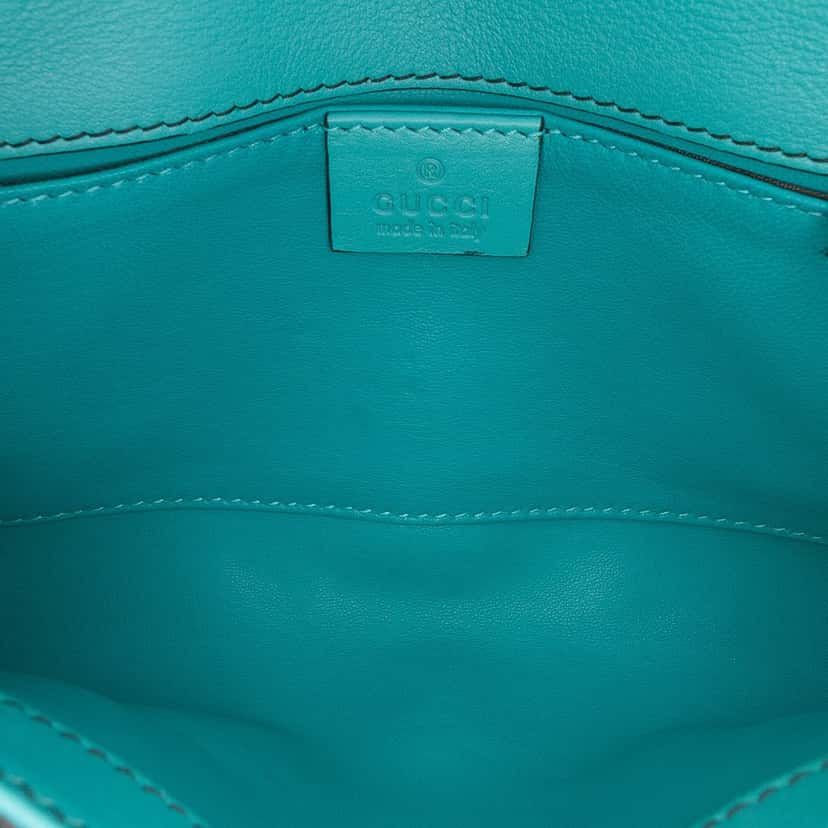 Gucci Small Leather Emily Crossbody Blue Leather Good condition - Model View