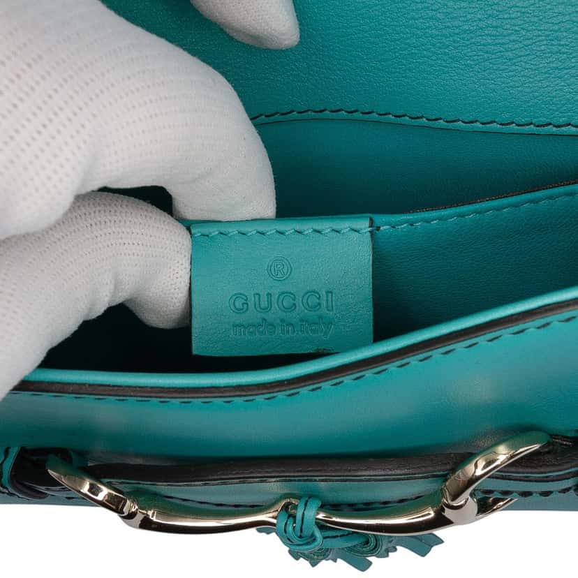 Gucci Small Leather Emily Crossbody Blue Leather Good condition - Box View
