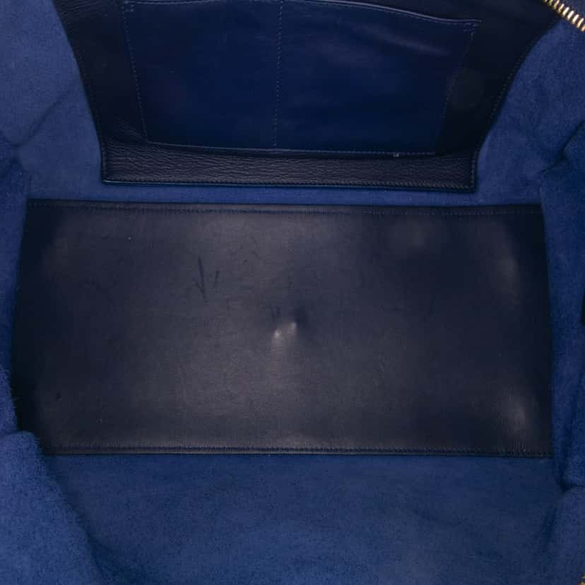 Saint Laurent Medium Leather Classic Y Cabas Satchel Blue Leather Good condition - Model View